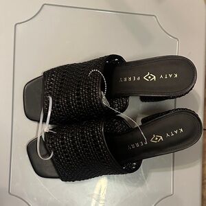 Katy Perry Collections Black Woven Mules